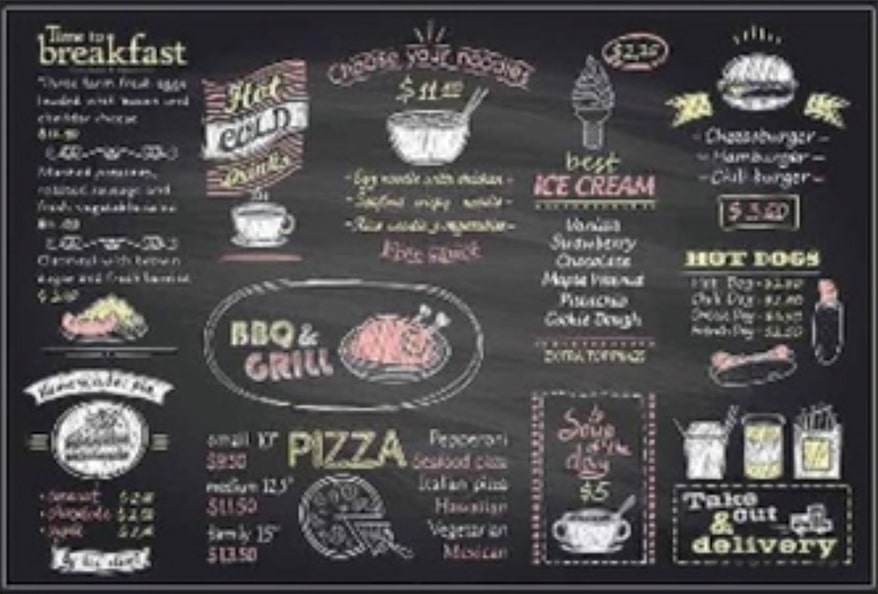 Printable chalkboard film 