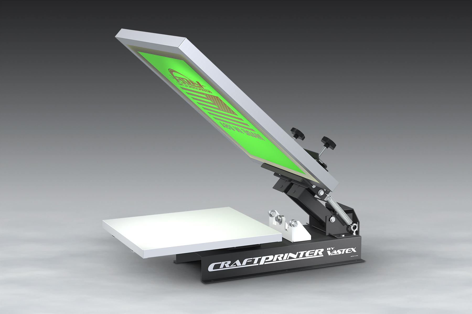 entry-level CraftPrinter Model V-10 screen-printing press