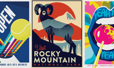 Just a few of Stiles’ renowed poster designs for large clients in the sports, music, and entertainment industries.