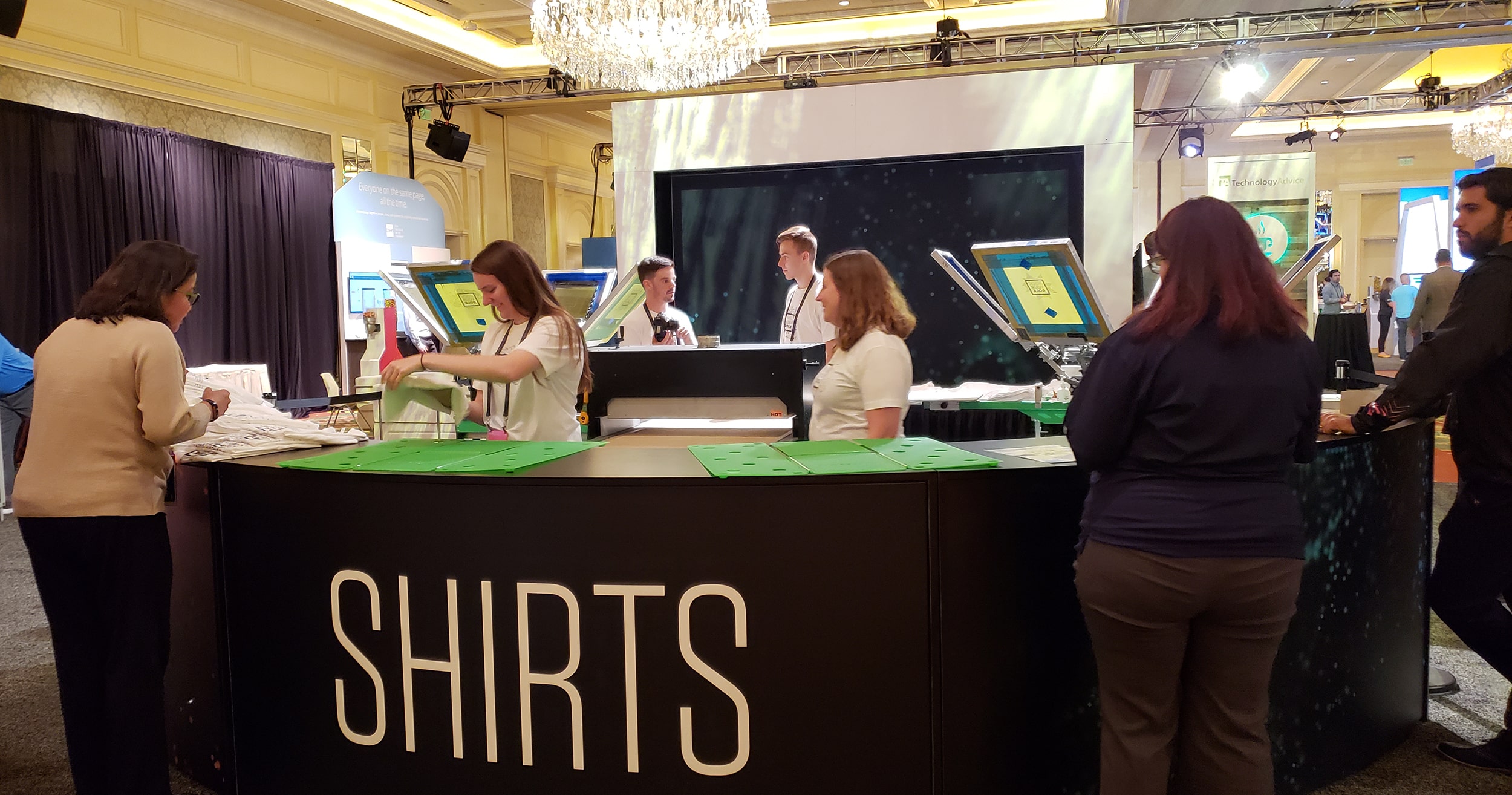 Barrel Maker staff spend time printing custom apparel for clients and live printing at events across the country.