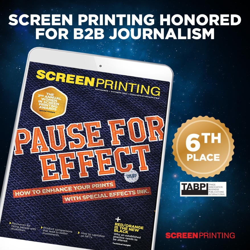 <em>Screen Printing</em> Recognized in B2B Journalism Awards