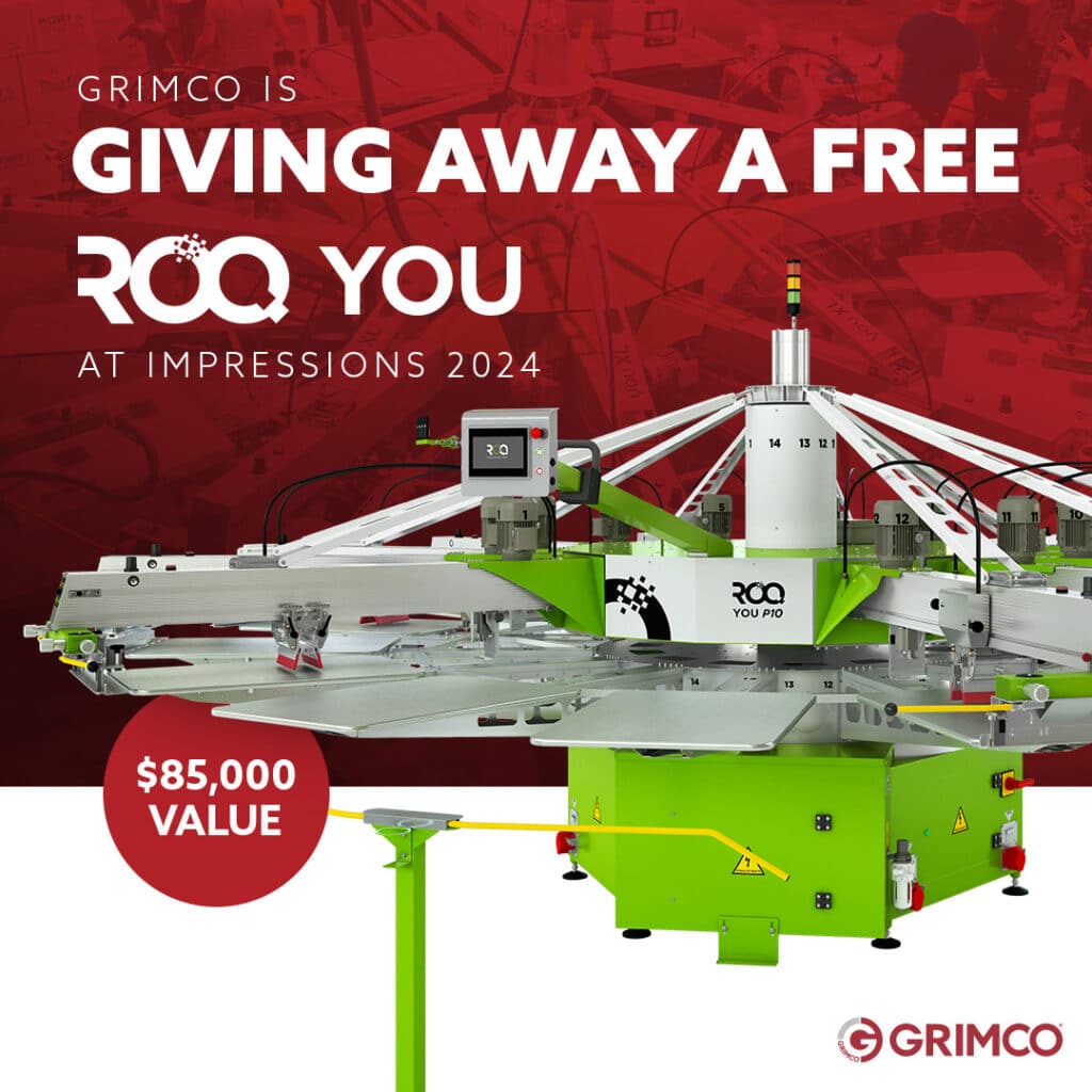 Grimco Giving Away a Free ROQ YOU Automatic Screen Printing Press at Impressions Long Beach